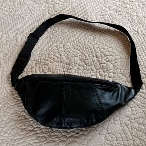 Vintage Black Leather original belt bag